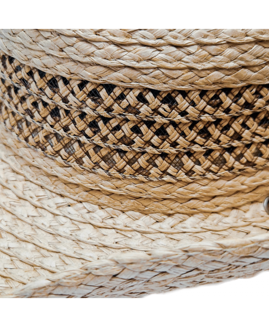 Straw Western Hat With Chin Strap